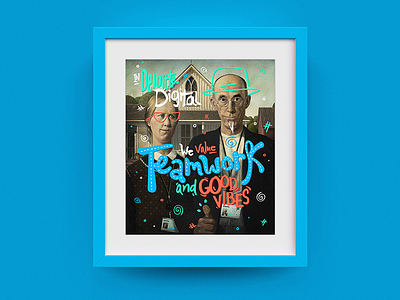 Deloitte Digital Frame #01 - American Gothic american gothic colors frame illustration photoshop type