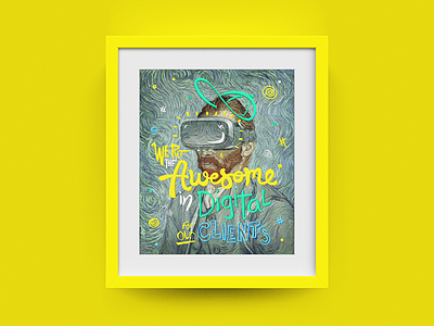 Deloitte Digital Frame #02 - Van Gogh colors frame illustration photoshop type van gogh vr