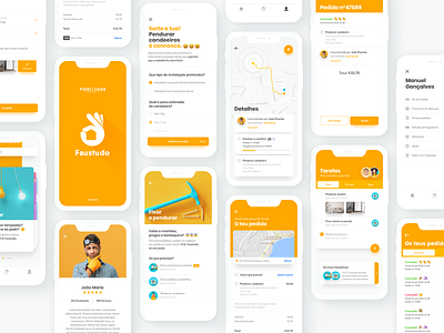 Faustudo adobe app colors deloitte design digital handyman insurance logo mobile orange photoshop portugal sketch taskrabbit ui ux vector xd zaask