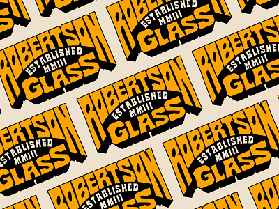 Robertson Glass arch badge branding crest design glass illustration kern club logo mark pattern text type typography vector vintage wordmark