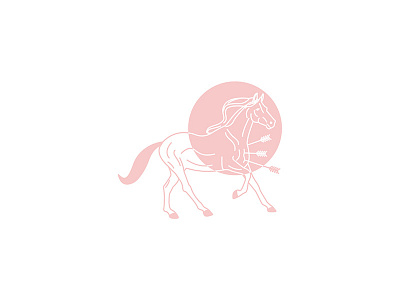 Horse horse icon illustration logo