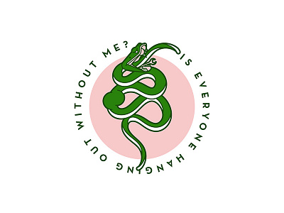 Snake anxiety logo ouroboros sad snake