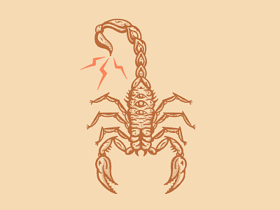 SCORPION arachnid bug design eye illustration scorpion sting tattoo