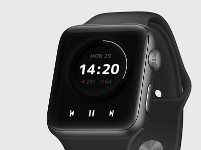 Smartwatch Time Tracker adobe adobexd app design health heart running ui watch