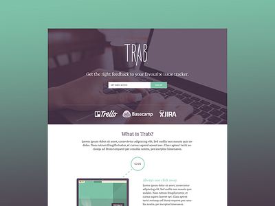 Trab launching page design landingpage trab ui