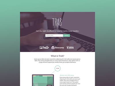 Trab launching page