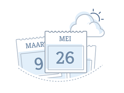 Calendar Illustration for Pluvo calendar icon illustration ui