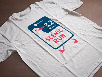 OpenTable Scenic Run Team Shirt branding design graphic illustration logo shirt t shirt
