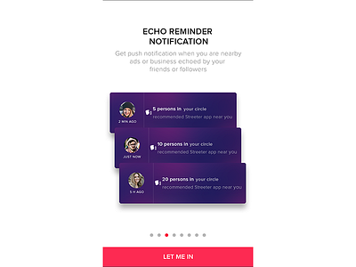 Echo Reminder app design echo intro ios notification streeter streeterapp ui ux