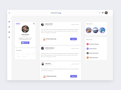 Jobstreet Dashboard by rangga cahyo on Dribbble