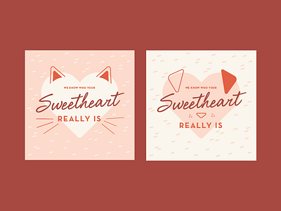 Trying out a different palette cat dog dog treat heart love pink red valentines