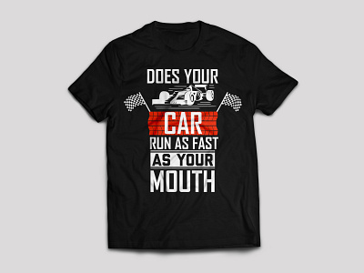 T-shirt Typography for Cars car design illustration mockup tshirt tshirtdesign typography