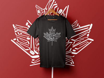 Canada hockey Tshirt branding graphicdesign illustraion tshirt tshirtdesign