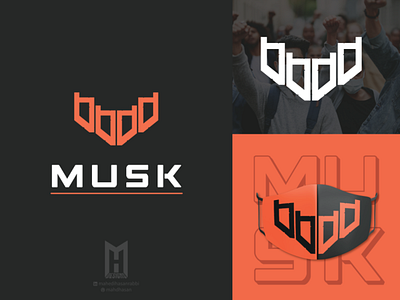 Mask Logo Minimalist branding graphicdesign logo logodesign logotype mask minimalist minimalist logo mockup orange