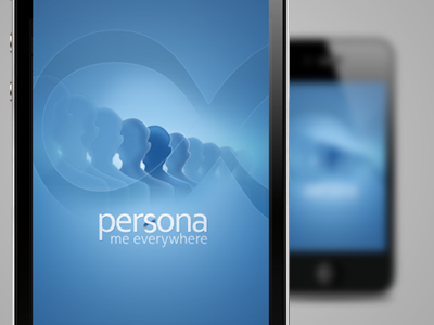 "persona" 3rd update app application blue brand cloud human infinity iphone logo man person synchronisation synchronize white