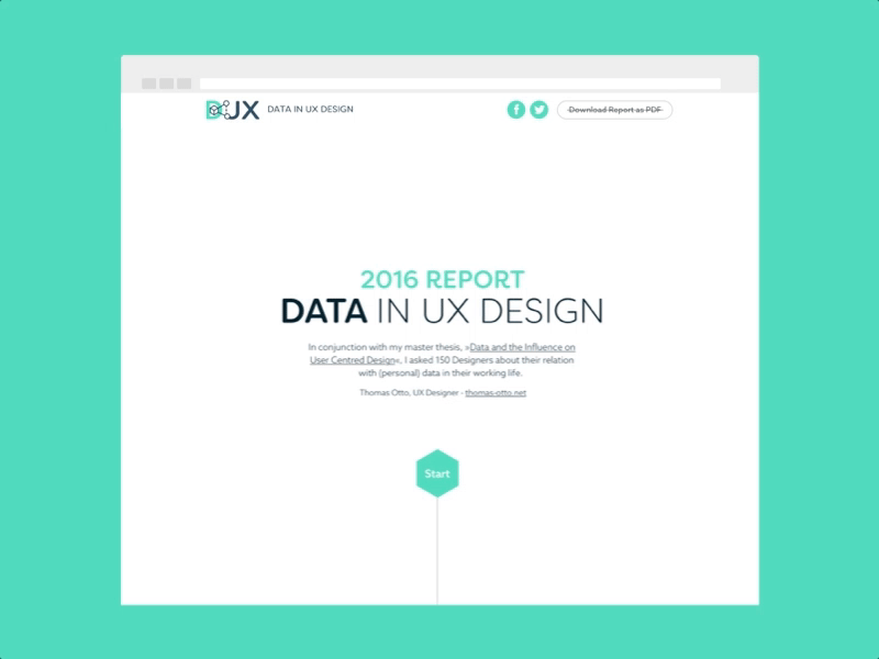 Data in UX Report 2016 data data informed design designer designers privacy report responsive survey website