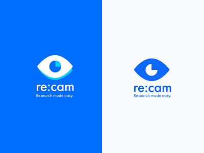 re:cam logo app blue eye logo software software development