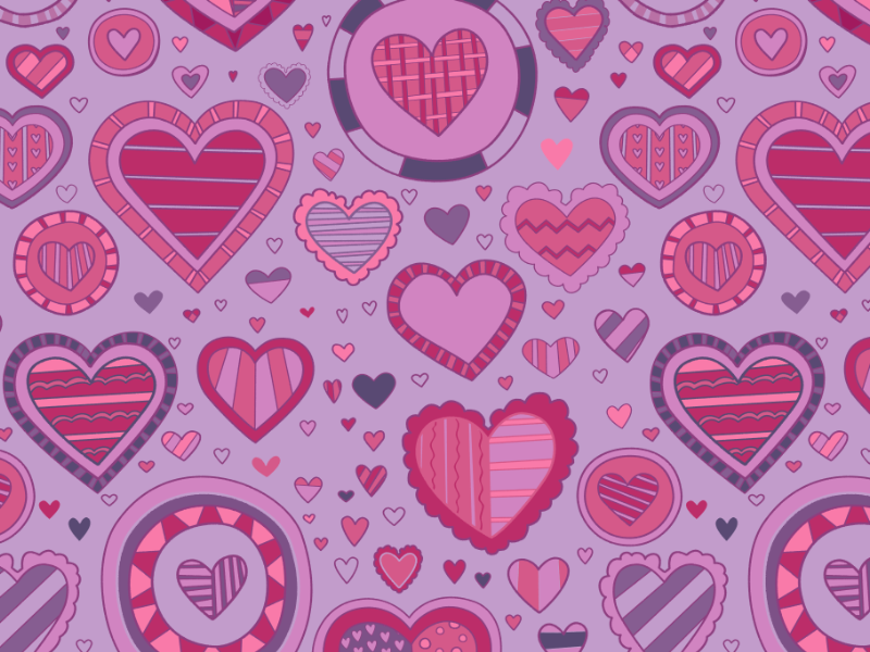Novelty valentines day valentine heart novelty pattern print repeating radiantorchid radiant orchid
