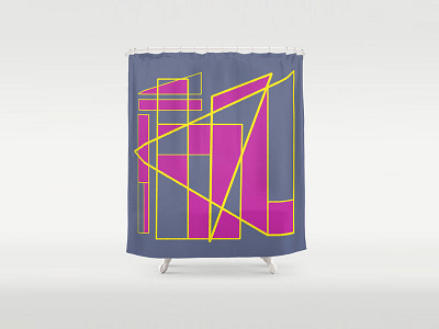 Geometric Orchid geometric radiant orchid shower curtain