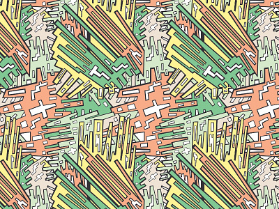Abstract Sherbert abstract pattern print repeating sherbert
