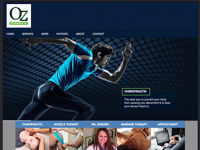 Re-Design Oz Chiropractic Website chiropractic redesign responsive website