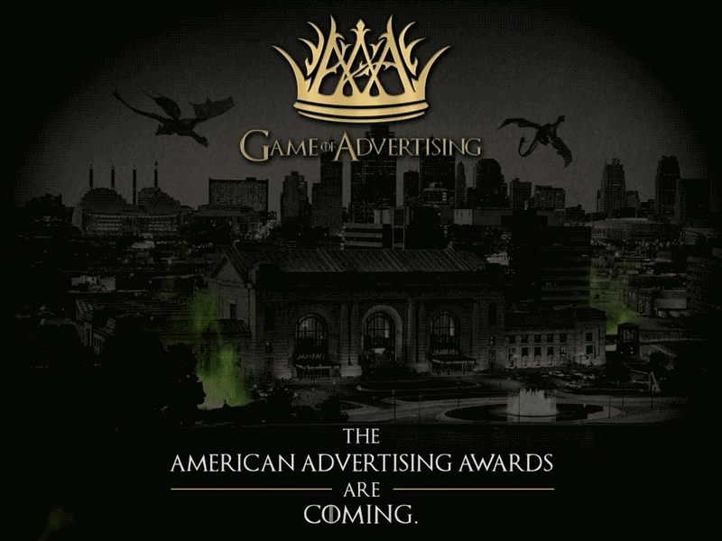 Game of Advertising Theme Reveal aaf kc american advertising awards game of advertising gots motion graphics