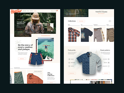 Howler Brothers apparel austin ecommerce homepage interface products store ui web website