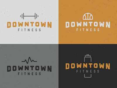 Fitness Logo basketball branding downtown exercise fitness gym logo taproot creative water bottle weights