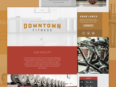Downtown Fitness Website fitness gym responsive taproot creative ui web website weights