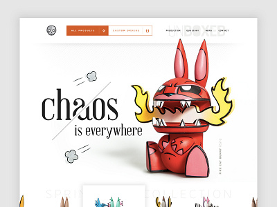 Unboxed Preview bunny chaos fire hero interface products toys ui website