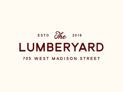 The Lumberyard branding handlettering identity logo logotype script typography vintage