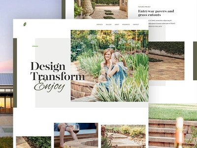 Landscaping Homepage grid hardscapes header homepage interface landscapes lookbook ui web website