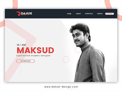 Dahuk Home Page dahuk dahuk header design dahuk home page header design maksudgraph uiux web design