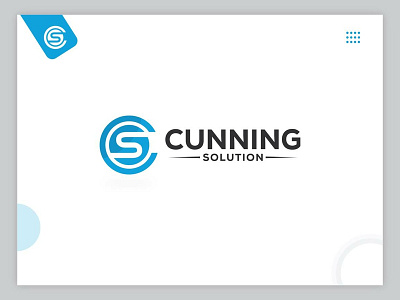 Cunning Solution Logo branding cunning solution dahukdesign design illustration logo typography vector