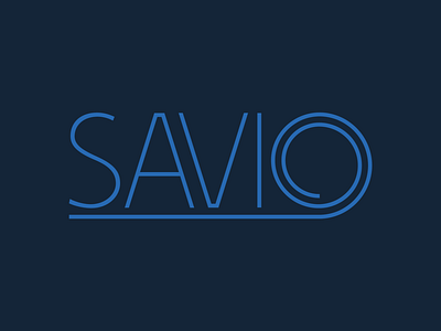 Savio - Steel Company Logo blue branding company construction design flat freelance idea illustration lettering logo steel typography vector