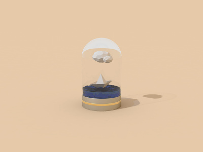calm 3d boat dome practice water