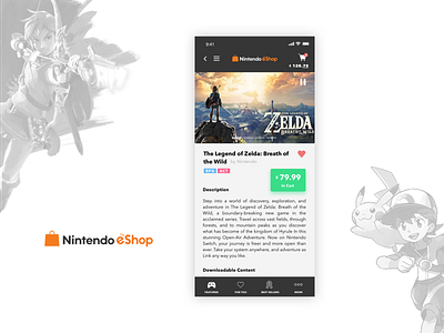 Nintendo eShop App Concept app design iphone x nintendo ui ux