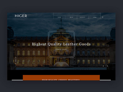 HIGER Web WIP clean landing minimal web webdesign website wip