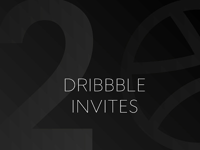 2x dribbble Invites black clean design digital dribbble graphic icon invitation invites minimal