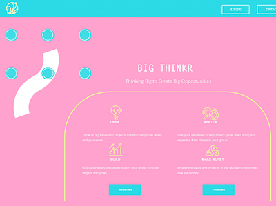 THINKR LANDING PAGE graphic art graphic design product ui ux visual design web design