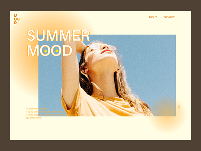 Summer Mood Landing Page landing page summer ui