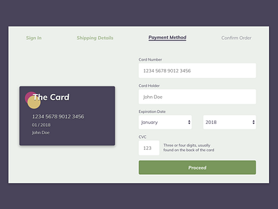 Daily UI #002 – Credit Card Checkout
