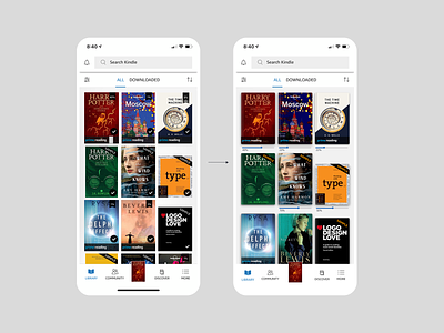 Amazon Kindle App HomePage Redesign amazon interaction design kindle reading app redesign ui design ux design