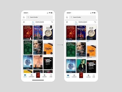 Amazon Kindle App HomePage Redesign