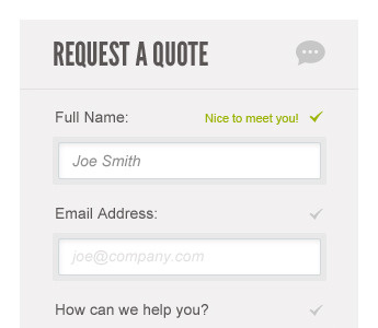 Request a Quote form