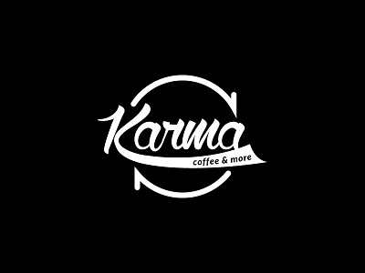 Karma Coffee & More - Cafe Logo coffee graphicdesign karma logo logodesign