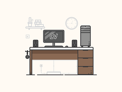 Workstation illustration graphicdesign illustration vector