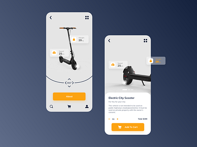 Electric Scooter App Design