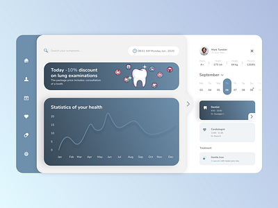 Medical Studio Web Design app branding dental design flat medical minimal planing ui ux web webdesigne design