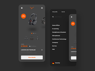 Beyerdynamic Headphones App Desing (shop)